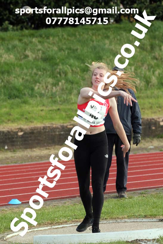 Shot putt, North East Grand Prix No. 1, Monkton on Wednesday, April 28th, 2021. Photo: David T. Hewitson/Sports for All Pics